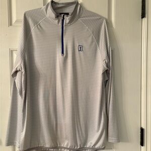 PGA Tour Gray Striped Pullover
